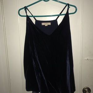 Velvet navy top